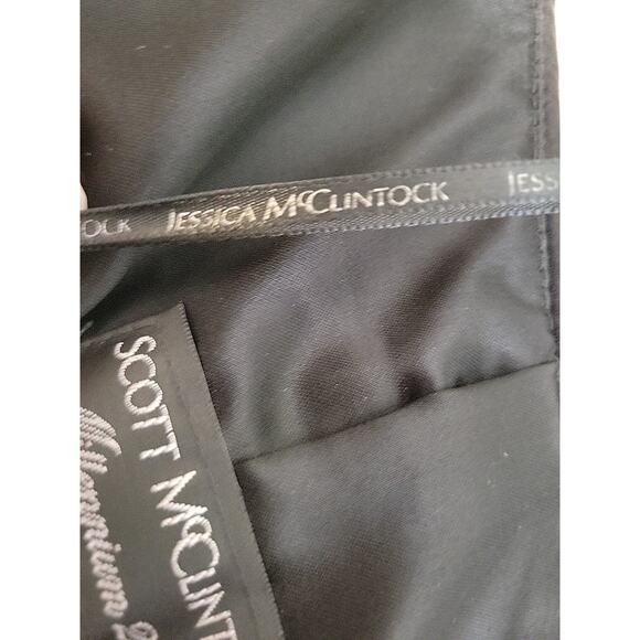 Vintage Strapless Velvet Midi Dress Scott McClintock Old Hollywood 90s Size 10 - Picture 6 of 10